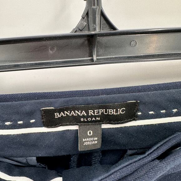 BANANA REPUBLIC Navy Side Stripe Sloan Pant 445688 // 0 - Picture 6 of 11